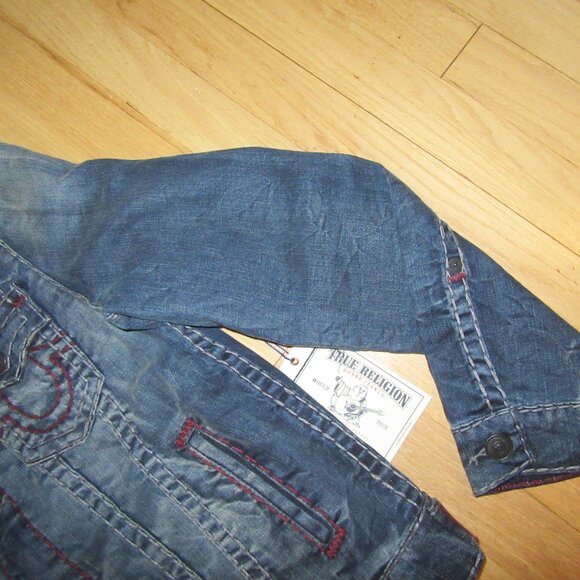 NWT TRUE RELIGION JIMMY SUPER T DENIM JACKET/IRREGULAR/SIZE MEDIUM! - Picture 8 of 11